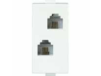 Anchor by Panasonic Roma Plus Modular Polycarbonate 289622 1m Double RJ-11 Telephone Socket without Shutter (White, Pack of 10) Rs. 395