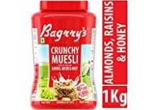 Bagrry’s Crunchy Muesli Oat Clusters with Almonds, Raisins & Honey, 1000 GM Rs.499