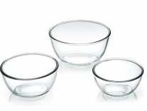 BMS Lifestyle Borosilicate Glass Mixing Bowl Set, 0.5L (Transparent, BGB-04) – Set of 3 Pieces at Rs.783