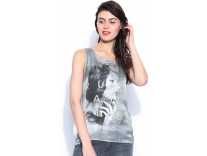 Vero Moda Casual Sleeveless Printed Women Grey Top Rs. 356