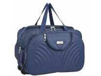 Fur Jaden Navy Travel Duffel Weekender Bag with 2 Wheels and Adjustable Shoulder Strap with 2 Compartments and 3 Pockets