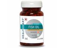 HealthKart Fish oil (1000 Omega 3, with 180 mg EPA & 120 mg DHA) for brain, heart and eye health, 60 softgels Rs.349