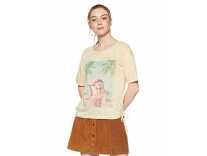 Lee Cooper Women’s Animal Print Regular Fit T-Shirt (1000863414002YELLOW_Medium) Yellow Rs. 209