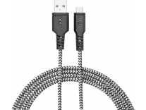 Mivi 6ft Nylon Braided 1.8 m Micro USB Cable(Compatible with All Phones With Micro USB Port, Black, Sync and Charge Cable) Rs.149