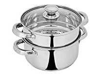 Amazon Brand – Solimo Stainless Steel Induction Bottom Steamer/Modak/Momo Maker with Glass Lid (2500ml) Rs. 749