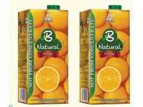 B Natural Orange Juice 1L, (Pack of 2) Rs.158