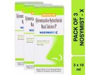 NICHOLAS Nasal Spray NosyMist – X , Pack of 3 Manual Nasal Aspirator(White) Rs. 90