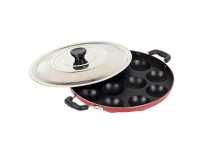 EURO SLEEK Aluminium Non Stick 12 Cavities Appam Patra/Paniyarrakal/Paniyaram/Appam Pan/Maker/Pan Cake Maker with Lid, 24 cm, Black & Red Rs. 284 EURO SLEEK Aluminium Non Stick 12 Cavities Appam Patra/Paniyarrakal/Paniyaram/Appam Pan/Maker/Pan Cake Maker with Lid, 24 cm, Black & Red Rs. 284