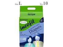 Paramount Incofit Premium Adult Diapers Large, Pack of 10, 101cm-150cm (40″-59″) Rs. 275