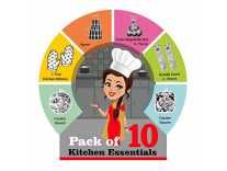 PARIO Kitchen Kit Mittons Coaster Apron Handle Cover Vegetable Bags Combo Rs. 99