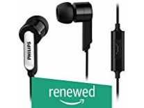 (Renewed) Philips SHE1405BK/94 in-Ear Headphone Headset with Mic – Black Rs.191