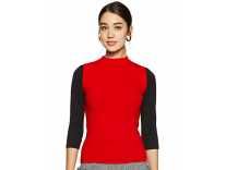 Qube By Fort Collins Women’s Synthetic Cardigan (sle02_Red_L) Rs. 203