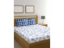 Raymond Home 144 TC Cotton Double Abstract Bedsheet(Pack of 1, Blue) Rs.499