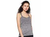 Nike Women’s Regular fit Tank Top (831497-011_Black/HTR Large) Rs. 385