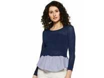 Scullers For Her Women’s Top (PSCFH-SKT-0005039_Navy_M/91) Rs. 324