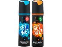 Set Wet Sporty and Fresh Avatar Perfume Body Spray For Men 240 ml (Pack of 2) Rs.228