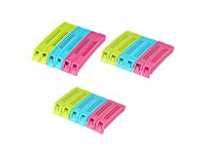 Gambit Multipurpose Food Snack Plastic Bag Clip Sealer/Packet Sealer Clamps/Manual Vacuum Bag Sealer/Food Pouch Clip/Bag Zipper for Home Kitchen (Multicolor) – 72 pc Rs.159