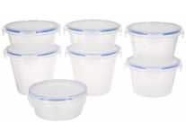 Amazon Brand – Solimo Plastic Kitchen Storage Container Set, 7-Pieces, Blue Rs. 249
