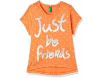 United Colors of Benetton Baby Girl’s Tie-Dye Regular Fit T-Shirt (18P3YB9C4011G_909_Snow White_1Y) Rs. 399