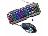 Xmate Zorro Gaming Mouse & Gaming Keyboard Combo, 3200 DPI Wired Mouse, 6 Buttons, Multi-Color Backlit Keyboard for Computer and Laptop (Black) Rs.999
