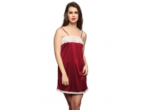 Clovia Women’s Satin Nightdress and Nightshirt (NS0288H09-Medium-Red) Rs.198