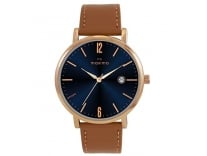 Maxima Attivo Collection Analog Blue Dial with Rose Gold case and Brown Leather Strap Men’s Watch-O-66650LMGR Rs. 899