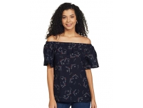 Miss Olive Women’s Animal Print Loose Blouse (MOSS17TP08-13-163-03_Multicolor Base-Navy S) Rs. 139