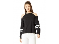 Miss Olive Women’s Cotton Round Neck Dress (MOAW18SWT01-43-62_Black_S) Rs. 344
