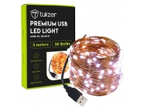 Tukzer Gizga Copper LED Fairy String Lights with USB, High Brightness, Low Power Consumption, Indoor Outdoor Decoration, Diwali Light, Christmas Decor, Party Light, 3 Meter, White, Pack of 1 Rs. 88