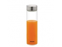 Borosil Neo Borosilicate Glass Water Bottle with Lid for Fridge and Office, Silver, 550 ml Set of 1 Rs. 249