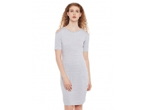 Miss Chase Women’s Body Con Mini Dress (MCAW16D07-43-128_Grey and White_Small) Rs.269