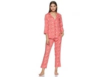 Indigo Women’s Full Length Rayon Regular Night Suit (SS20-IND1224_Lt. Pink_XL) Rs.388
