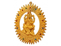 Sacred Blessings Metal Lord Ganesha Wall Hanging for Entrance (20.5 cm) Showpiece Gift, Golden, 1 Piece Rs. 173