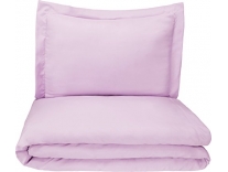 AmazonBasics Microfiber 2-Piece Duvet Cover Set – Single (66×90-inch), Frosted Lavender – with Pillow Cover Rs. 668