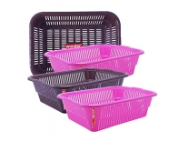 Wonder Plastic Natasha 1013 Fruit Basket Set, 4 Pcs Basket, Pink Brown Color, Made in India, KBS02576 Rs. 242