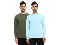 VMart Men Solid Cotton Single Jersey Round Neck T-Shirt (Pack of 2) Rs. 384