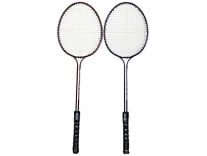 Starx Steel Double-Shaft Badminton Racquet Set, Adult G4 – 3 3/4-Inch (Multicolor) Rs. 179