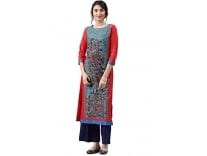 Vaamsi Women’s A-Line Kurta (VPK1542_S_Red_Small) Rs. 158