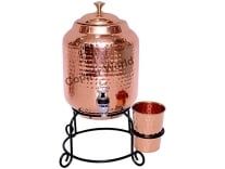 Copper World Copper Water Dispenser With Stand & 1 Copper Glass -5000 ML Rs. 1749