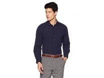 [Size: 39] Diverse Men’s Printed Slim Fit Cotton Formal Shirt (DVF06F2L01-146-39_Navy) Rs. 246
