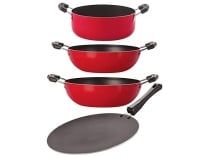 Nirlon Non-Stick 3 Layer Coated Odor Free Healthy Kitchenware Combo Set 4 Piece Rs. 987
