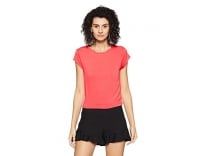 [Size:S ] ONLY Women’s Solid T-Shirt (15113019_S_Hibiscus) Rs. 348