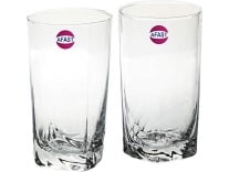 Afast Multipurpose Food Grade Designer Transparent Water Glass, Set of 2, Capacity 220 ML, Clear, for Home, Kitchen, Office, Bar, Serving Water, Milk, Cold Drinks & Other Bavrage Rs. 159