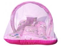Nagar International Baby Luxury and High Quality Bassinet & Cradle Bedding Set with Mosquito Net in Cotton Fabbric… (Coconut Tree Pink, 0-5 Months) Rs. 216