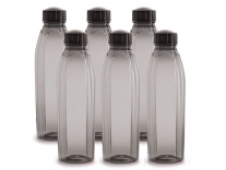 Cello Crystal PET Bottle Set, 1 Litre, Set of 6, Black Rs. 169