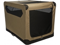 AmazonBasics Portable Folding Soft Dog Travel Crate Kennel – 31 x 31 x 42 Inches, Tan Rs. 1599