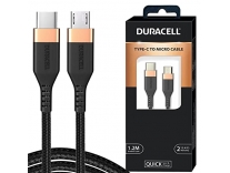 DURACELL Type-C To Micro 1.2M braided Sync & Charge Cable, USB C to Micro Fast Charge Compatible with fast data transmission Rs. 368