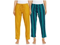Indigo Women’s Pack of 2 Pajamas(AW21/BLC-159_Navy+ Mustard _S) Rs. 409