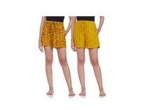 Indigo Women’s Bermuda Shorts (Pack of 2) (AW21/BLC-067D Color Name: Pink Orange +Yellow_M) Rs. 279