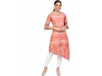 Jaipur Kurti Women’s Silk A-Line Kurta (Jk3819-Xs_Peach_X-Small) Rs. 409